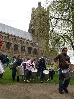Marching from Ely Cathedral