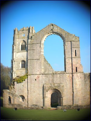 Fountains Abbey: the West door and tower