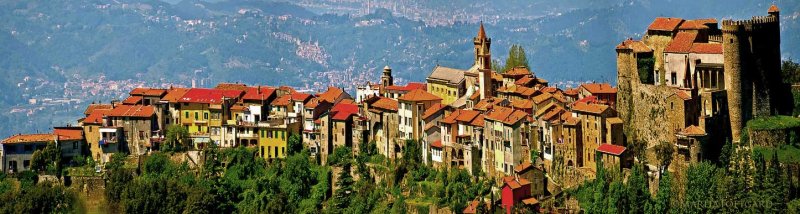 Italian village on a hill