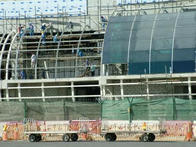 0822 23rd May 06 New boarding gates under construction.JPG