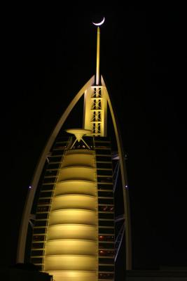 Burj Al Arab & moon crescent
