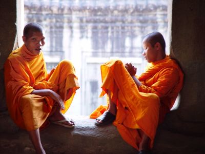 Monks in the window