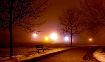 Foggy Winter Night