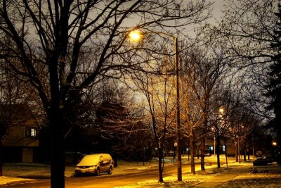 Street Scene By Night