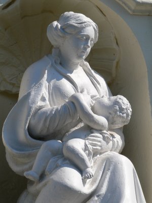 Zittende Maria met Kind  - Spinolarei 21- detail