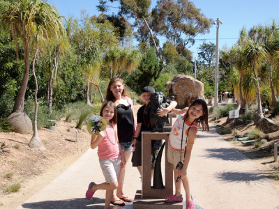 Auntie Nina told them to stand next to the kinda Asian Elephant.  That seemed appropriate since they are all kinda Asian