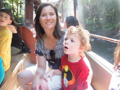 Mommy and Liam on the safari cruise