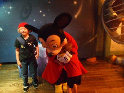 We found Mickey!  Liam was so excited