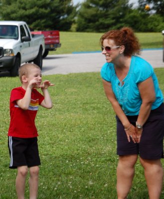 singing with Mrs. Harrison