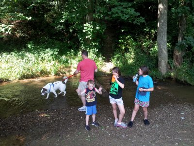 It was pretty hot out so everyone needed a water break