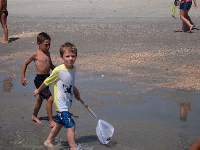 A boy on a mission to catch fish