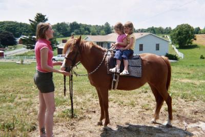 Posing on the pony