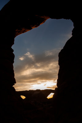 north and South Window through Turret Arch