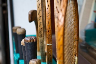 racquets for sale in the market on Portobello