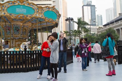 everyone seemed so disconnected from the carousel which was the main attraction here