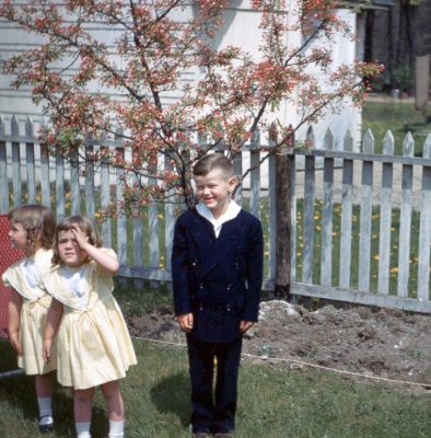 Bill and Twins Easter 1951