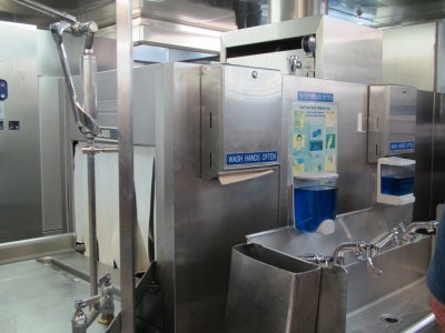 The last day at sea we took the tour of the kitchen.