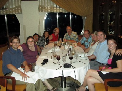 Our dining table. There were 2 other newlywed couples and 2 couples that had been together over 20 years.