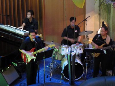 One of the many bands that played all over the ship.