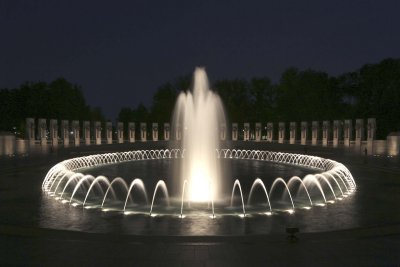 World War II Monument At Night