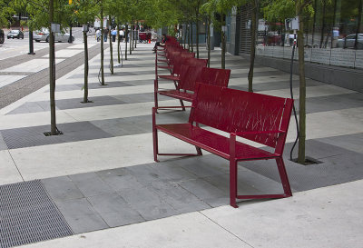 Red Benches.