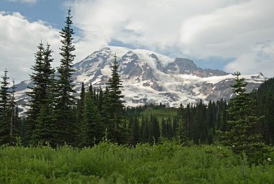 Mt. Rainier with scant snow cover in 2006