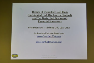 May 10, 2012: Accounting & Auditing - Paul Sanchez