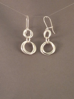These earrings were made to match pendant PS202. Sold