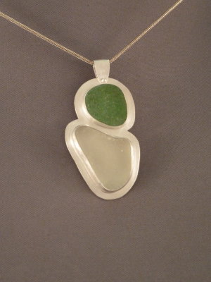 one of a kind beach glass pendant.