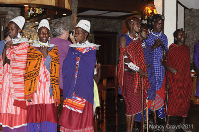 Masai Dancers Entertain Us at Lodge