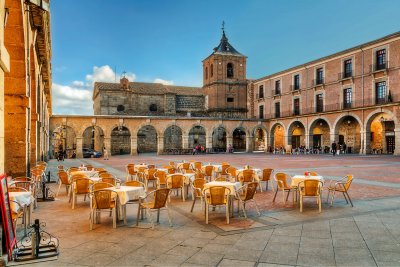 Superb square in Avila, Spain