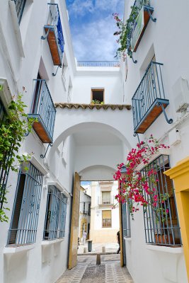 Narrow street and doorway, Cordoba