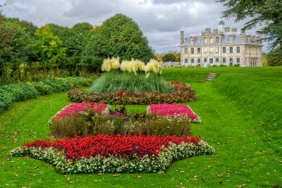 Kingston Lacy ~ flower bed and house