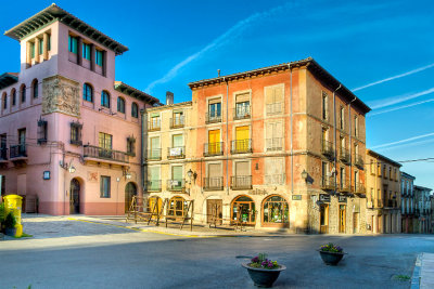 Early light on a street corner, Sigüenza