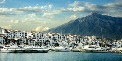 Harbour and mountain, Puerto Banus