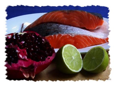Pomegranate, Salmon and Lime