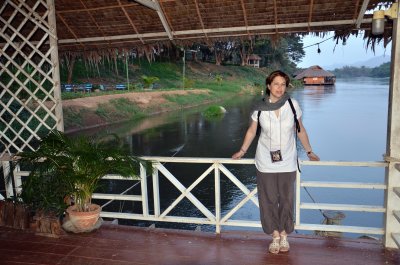 Sur les bords du Mekong, trs tt le matin