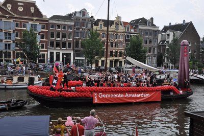Canal Parade in Amsterdam during Gay Pride, August 6, 2011