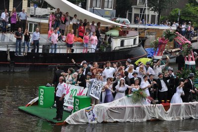 Canal Parade in Amsterdam during Gay Pride, August 6, 2011
