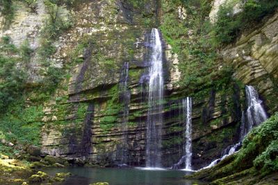 Cascades and landscapes of Jura and Doubs, France