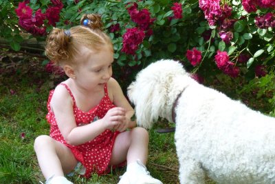 Girl and dog