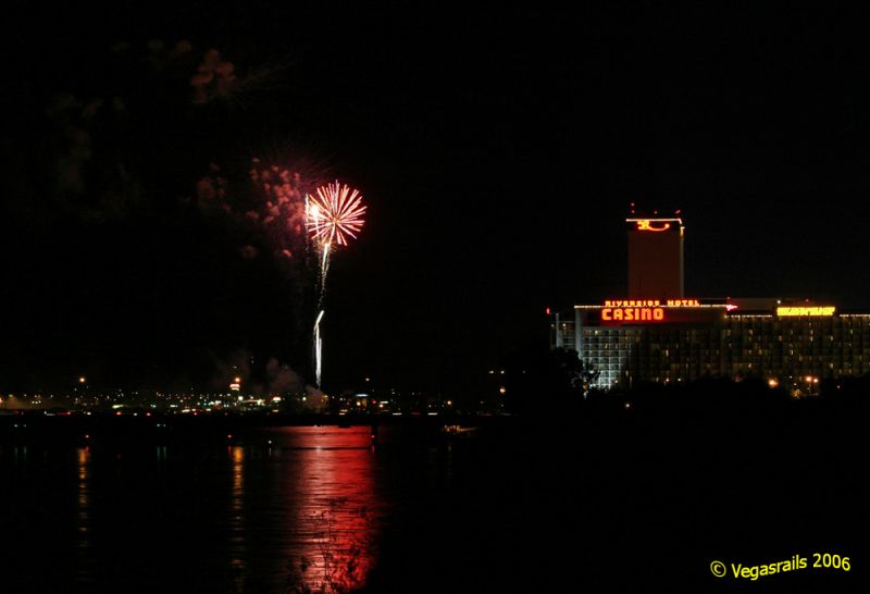 Fireworks over the river
