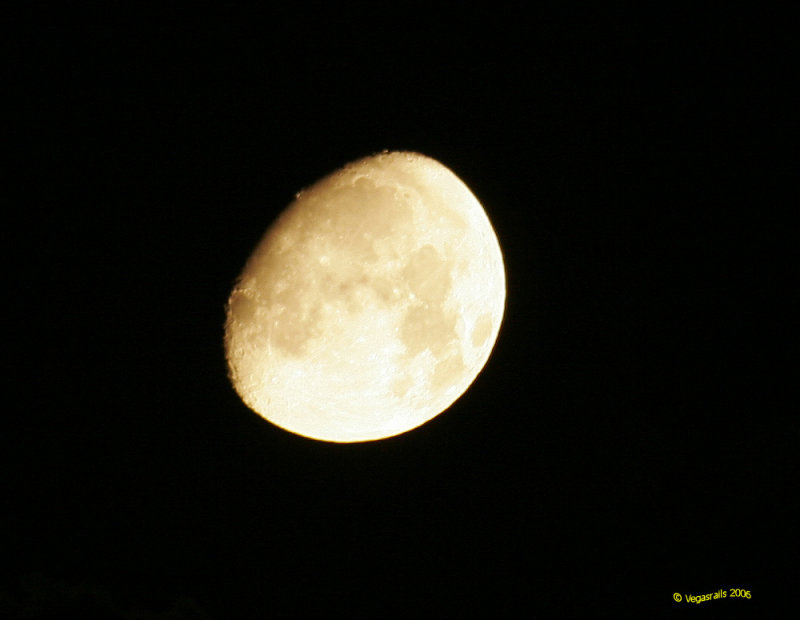 3/4 moon