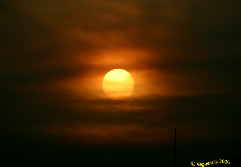 Setting sun.