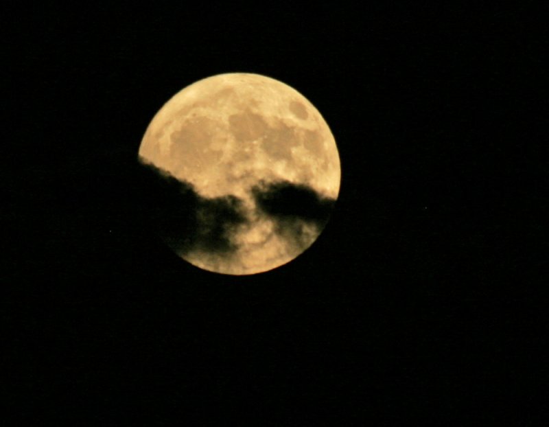 clouds and moon.