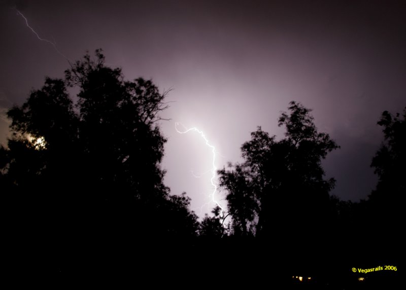 Moon and Lightening