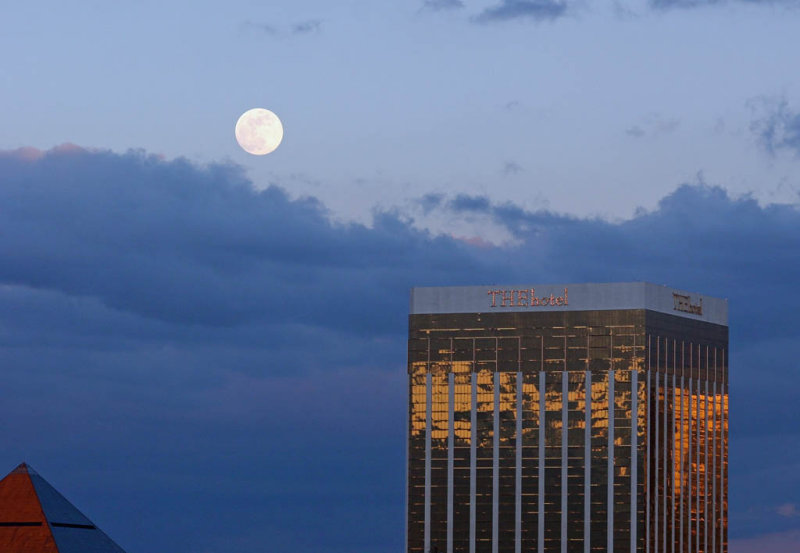 Full moon over the hotel