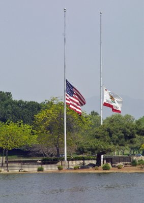 Flag over US Military Cemertery Riverside