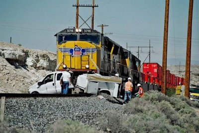Truck train collison Moapa Nevada