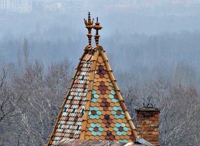 Zsolnay family villa roof
